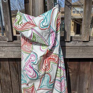 Milly of New York Strapless Dress, sz 6, heart print, Rush dress